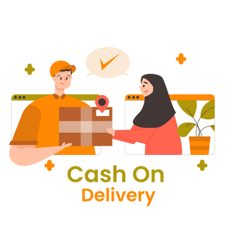 Online Shopping delivery  Illustration