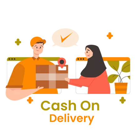 Online Shopping delivery  Illustration