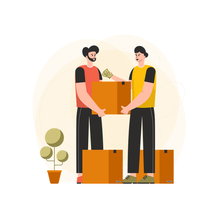 Online Shopping Delivery  Illustration