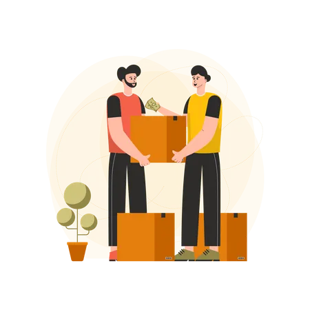 Online Shopping Delivery  Illustration