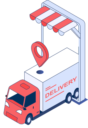 Online shopping delivery  Illustration