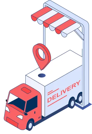 Online shopping delivery  Illustration