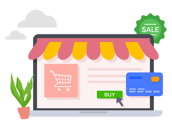 Online shopping design elements  Illustration