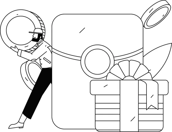Online Shopping Discount  Illustration
