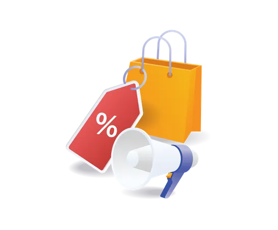 Online shopping discount campaign  Illustration