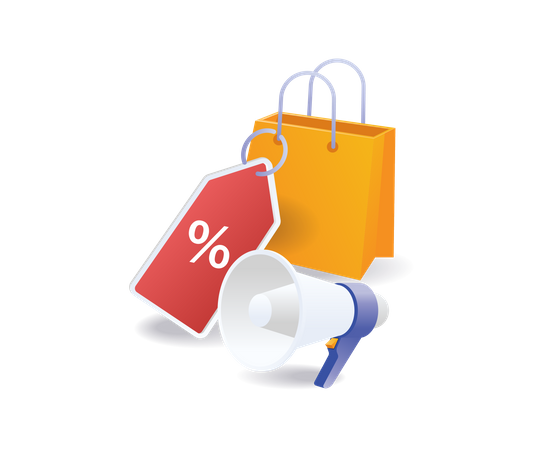 Online shopping discount campaign  Illustration