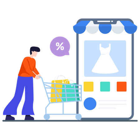 Online shopping Discount  Illustration