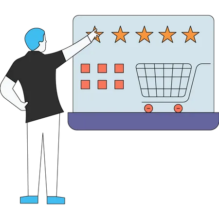 Online Shopping Feedback  Illustration