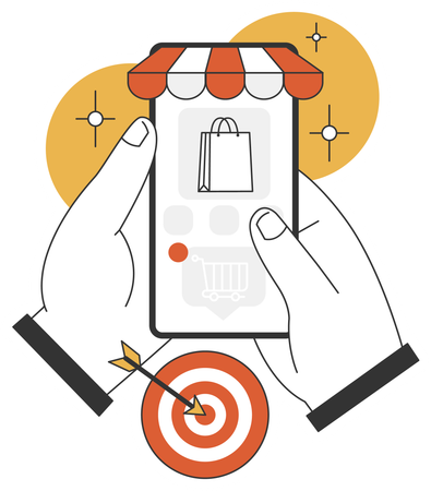 Online shopping goal  Illustration