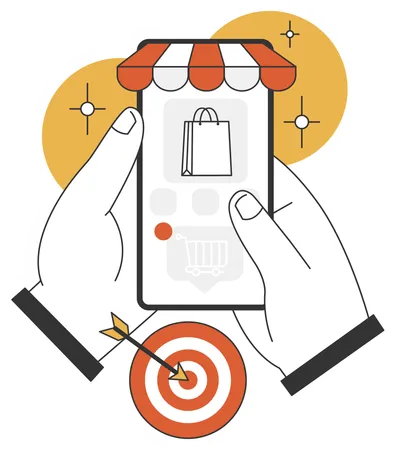 Online shopping goal  Illustration