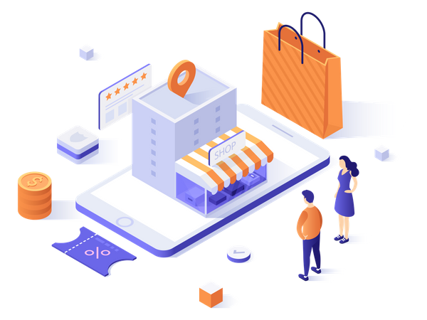 Online Shopping  Illustration