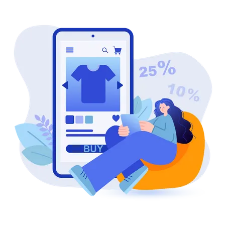 Online shopping  Illustration