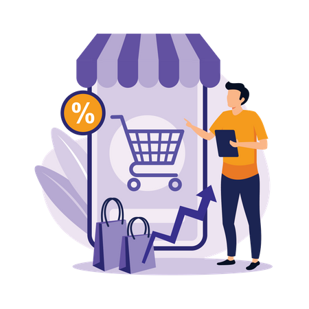 Online shopping  Illustration