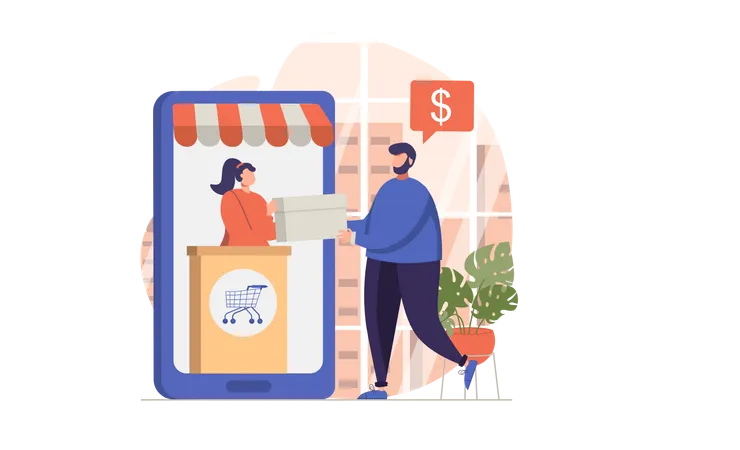 Online Shopping  Illustration