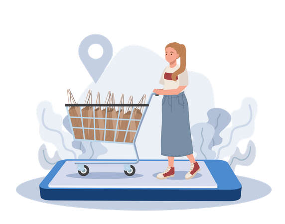 Online shopping  Illustration