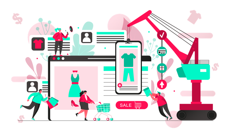 Online shopping  Illustration