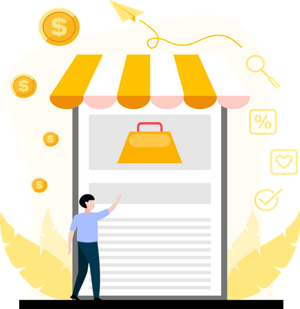 Online Shopping  Illustration