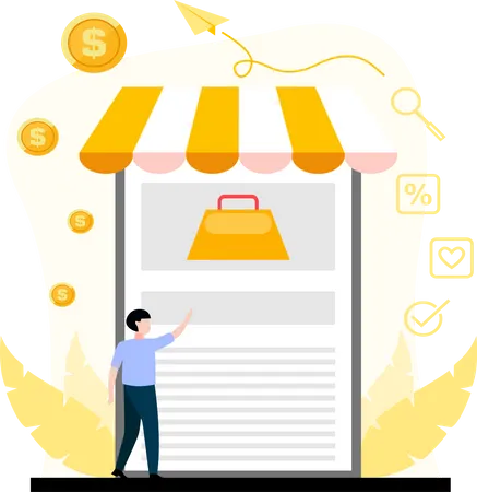 Online Shopping  Illustration