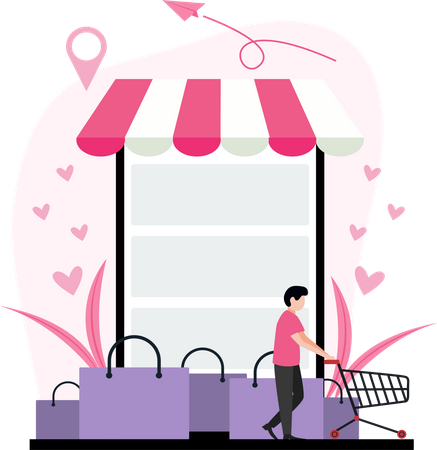 Online Shopping  Illustration