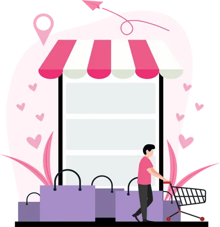 Online Shopping  Illustration