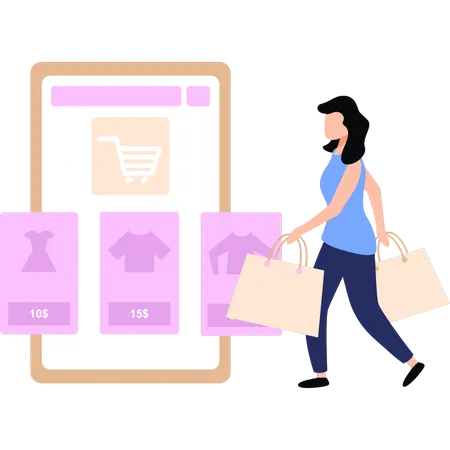 Online shopping  Illustration