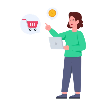 Online Shopping  Illustration