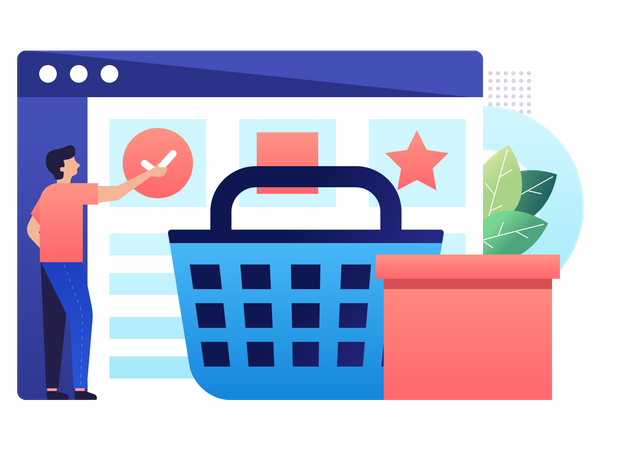 Online Shopping  Illustration