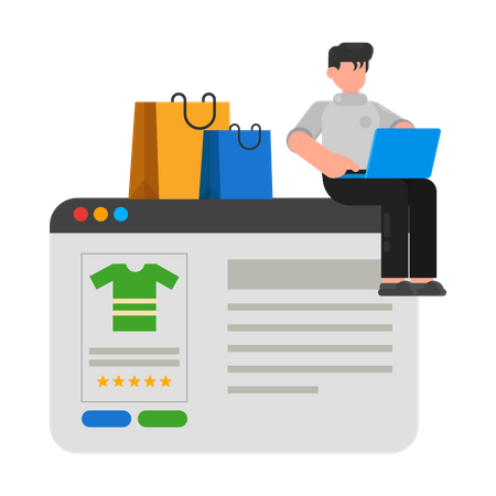 Online Shopping  Illustration