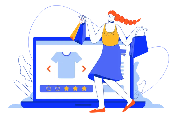 Online Shopping  Illustration