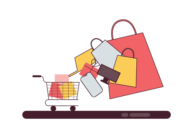 Online Shopping  Illustration