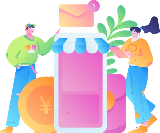 Online Shopping  Illustration