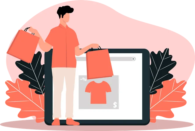 Online Shopping  Illustration