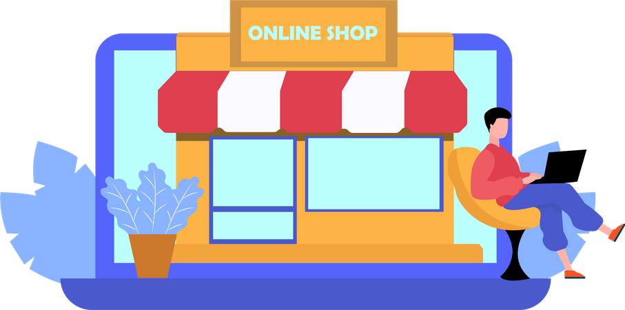 Online Shopping  Illustration