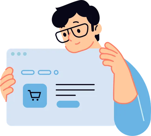 Online shopping  Illustration