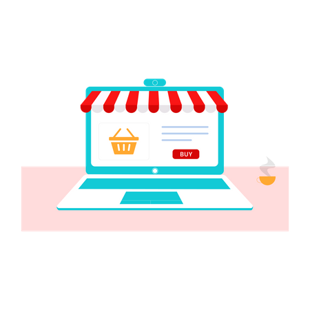 Online shopping  Illustration