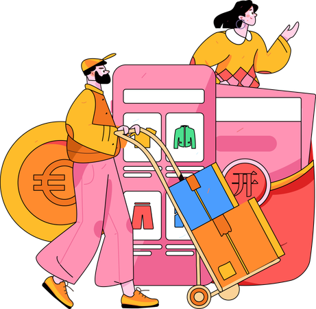 Online shopping  Illustration