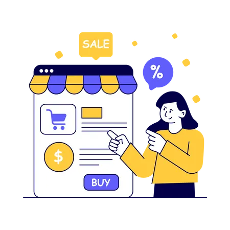 Online Shopping  Illustration