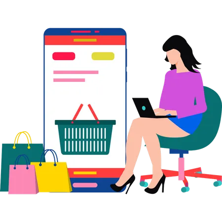 Online shopping  Illustration