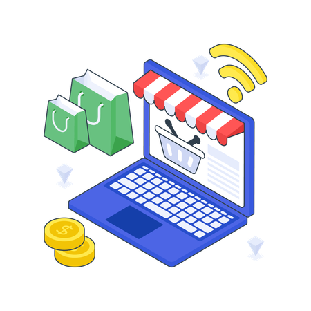 Online Shopping  Illustration