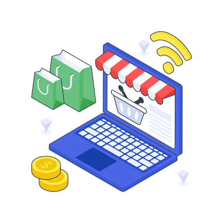 Online Shopping  Illustration