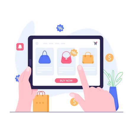 Online shopping  Illustration