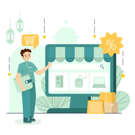 Online Shopping  Illustration