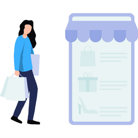 Online shopping  Illustration