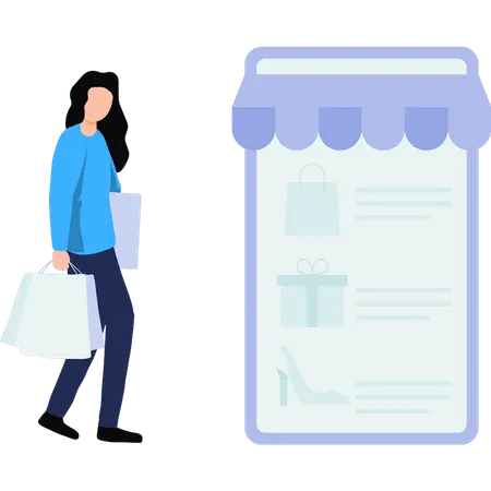 Online shopping  Illustration