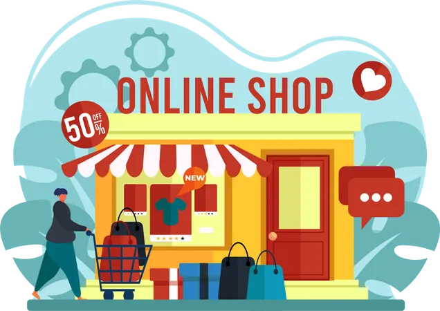 Online Shopping  Illustration