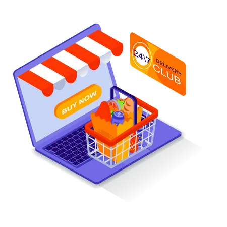 Online Shopping  Illustration