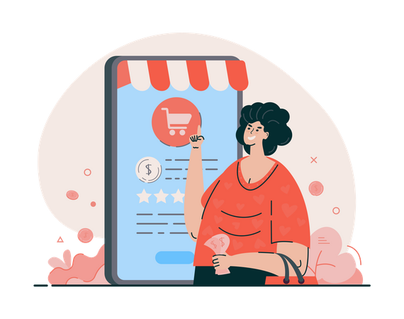 Online shopping  Illustration