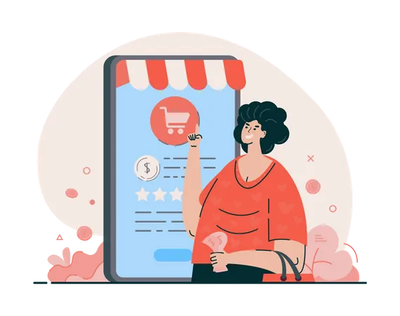 Online shopping  Illustration