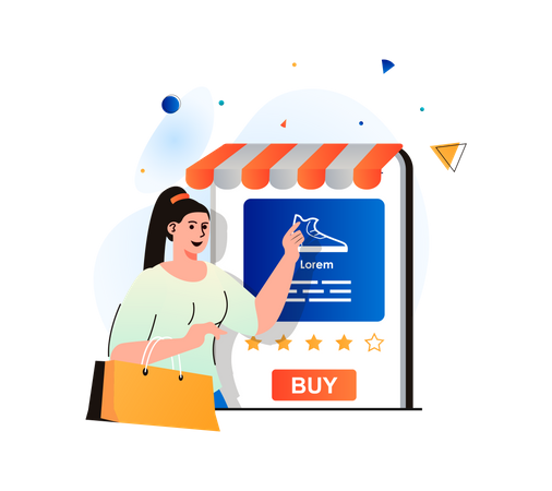 Online Shopping  Illustration