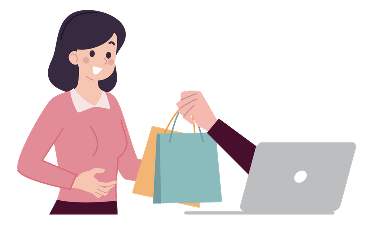 Online Shopping  Illustration